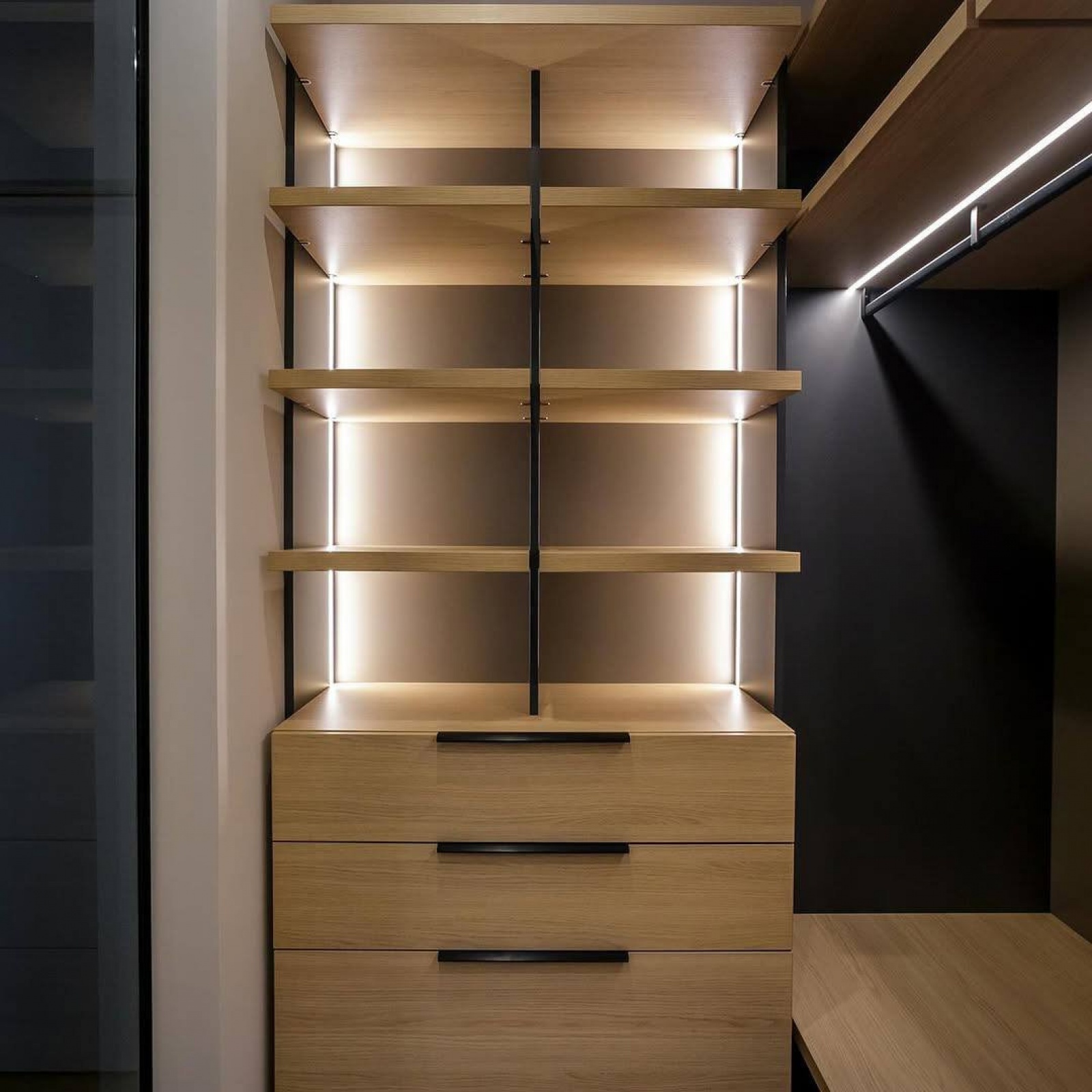 Гардеробная в стиле лофт на заказ в Красногорске