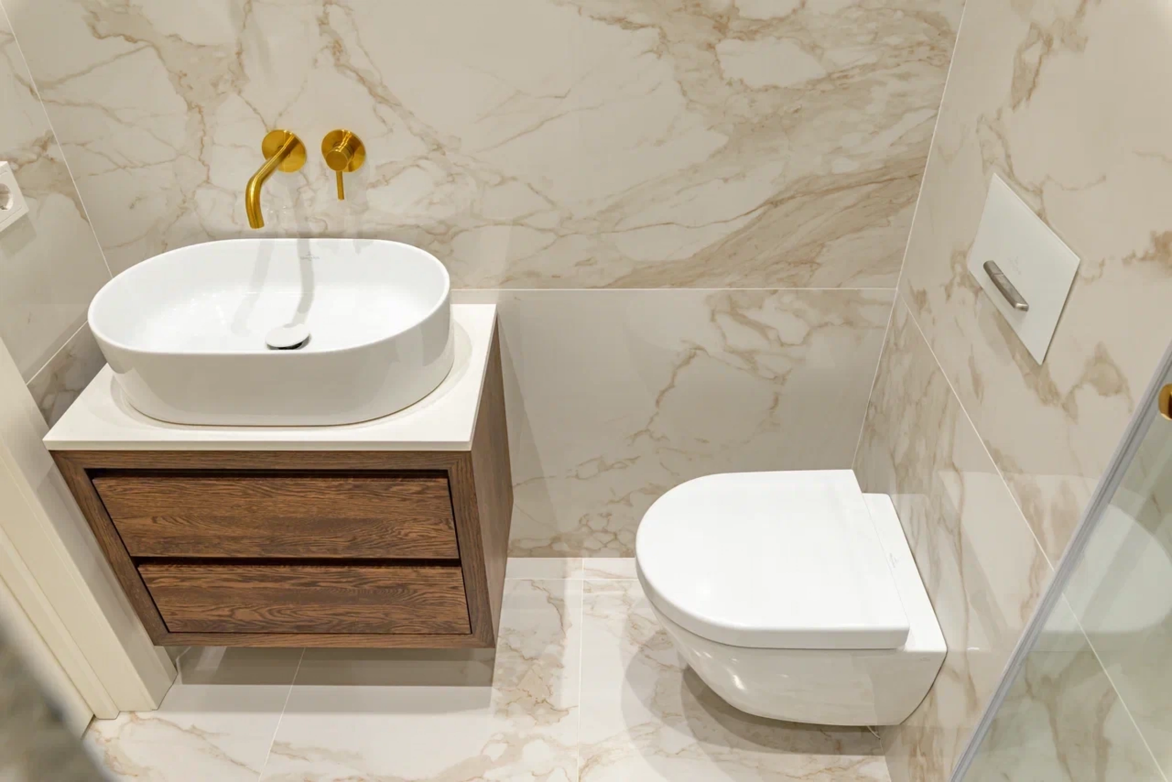 Подвесная тумба под раковину для ванной комнаты из дерева