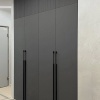 Распашной шкаф в прихожую — МДФ графит, Hettich, Долгопрудный
