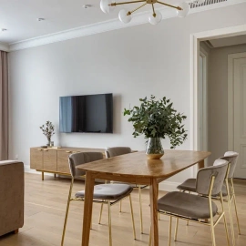 Стильный деревянный обеденный стол для кухни и столовой. Высококачественное дерево, современный д...