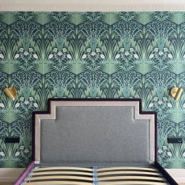 Современная двуспальная кровать с мягким изголовьем и ортопедическим основанием. Стильный дизайн,...