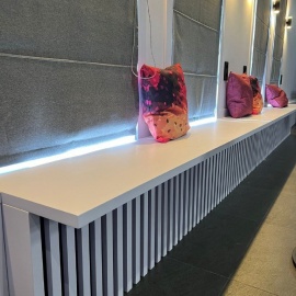 Подоконник из МДФ в эмали &mdash; современное и эстетичное решение, отличающееся высокой прочност...