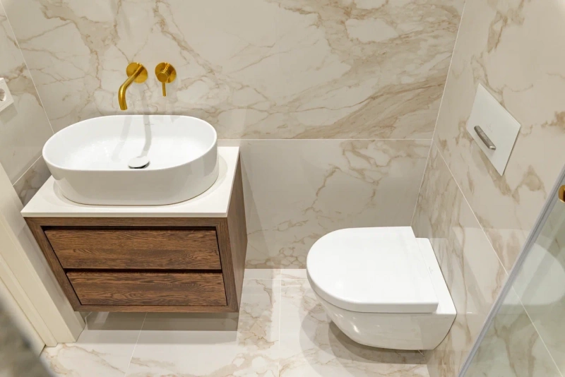 Подвесная тумба под раковину для ванной комнаты из дерева