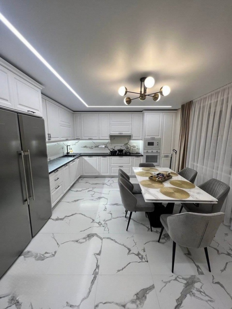 Кухонный гарнитур угловой — фасады МДФ мат, корпус ЛДСП, столешница 40мм