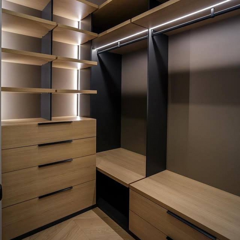 Гардеробная в стиле лофт на заказ в Красногорске