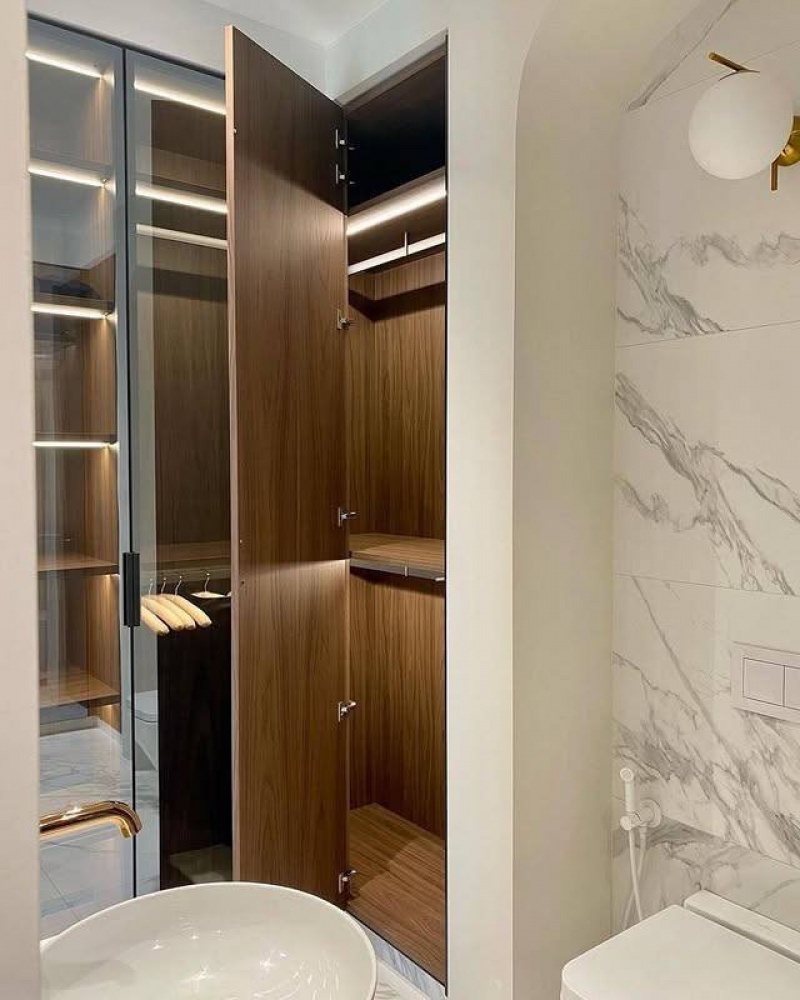 Шкафы для ванной комнаты и системы хранения на заказ — реализовано в г. Домодедово