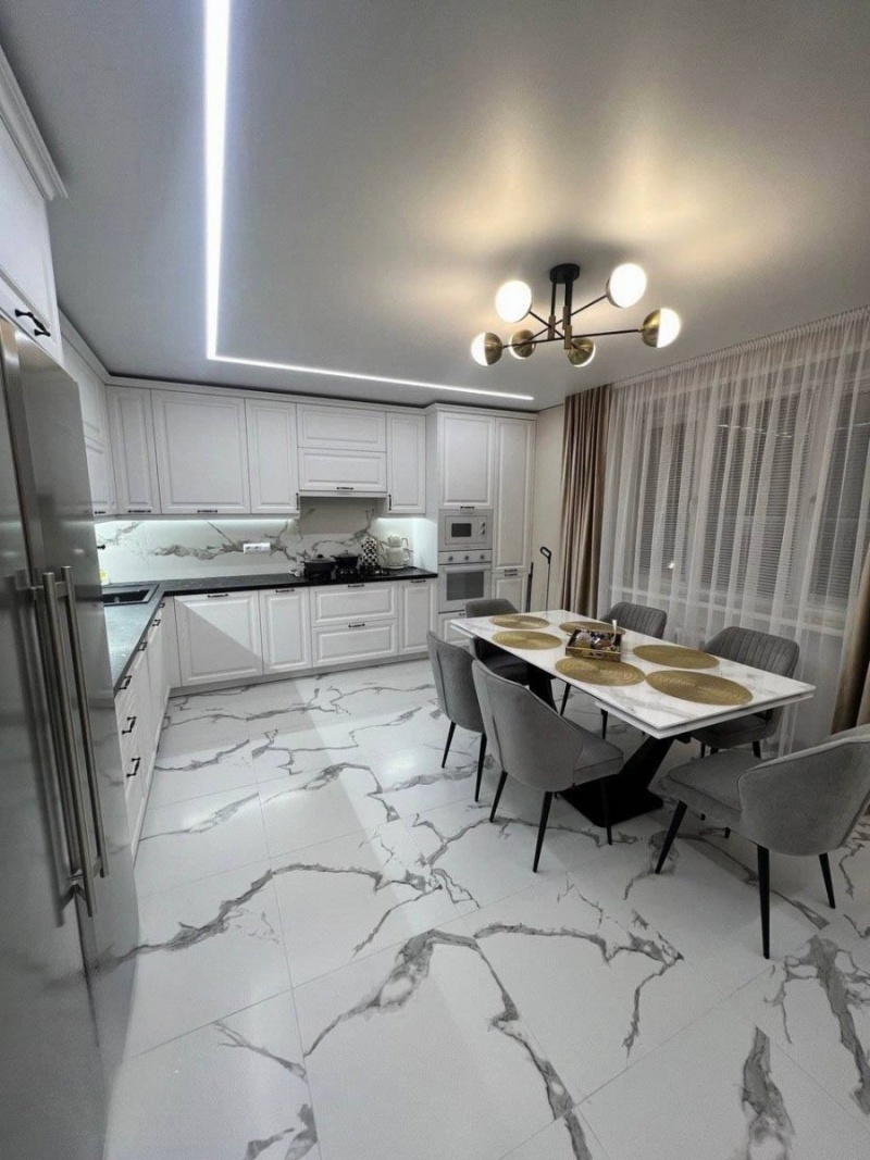 Кухонный гарнитур угловой — фасады МДФ мат, корпус ЛДСП, столешница 40мм